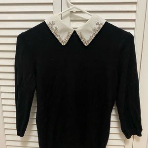 Black Top Collar Crystal | Zara